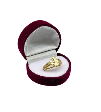 Złoty pierścionek 585 w kształcie śruby – klasyczna elegancja | AURI