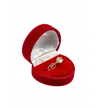 Złoty pierścionek 585 z kołami cyrkonii – klasyczna elegancja | AURI