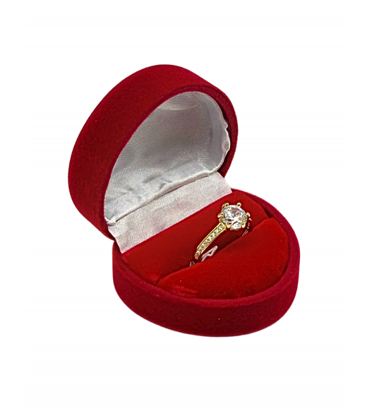 Złoty pierścionek 585 z cyrkonią w koronie – klasyczna elegancja | AURI