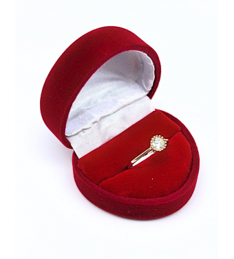 Złoty pierścionek 585 potrójny ring z cyrkoniami – klasyczna elegancja | AURI