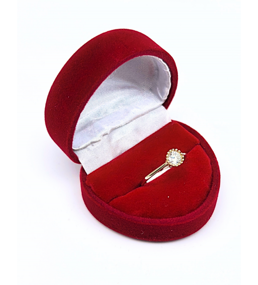 Złoty pierścionek 585 potrójny ring z cyrkoniami – klasyczna elegancja | AURI