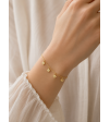 Elegancka Złota Bransoletka z zawieszkami, złoto 585, klasyka AURI