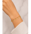 Elegancka Złota Bransoletka z zawieszkami, złoto 585, klasyka AURI