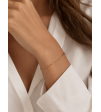 Elegancka Złota Bransoletka geometryczna, złoto 585, klasyka AURI