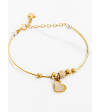 HEART - Elegancka Złota Bransoletka z serduszkiem złoto 585, klasyka AURI