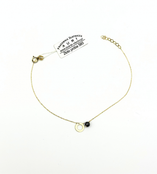 Złota bransoletka, regulowana, próba 585 14k